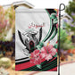 Sudan Garden Flag Sudanese Secretary Bird With Hibiscus - African Pride