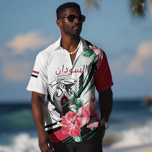 Personalized Sudan Hawaiian Shirt Sudanese Secretary Bird With Hibiscus - African Pride