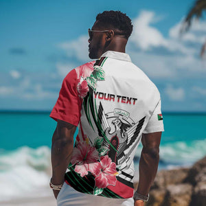 Personalized Sudan Hawaiian Shirt Sudanese Secretary Bird With Hibiscus - African Pride