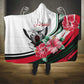 Sudan Hooded Blanket Sudanese Secretary Bird With Hibiscus - African Pride