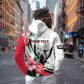 Personalized Sudan Hoodie Sudanese Secretary Bird With Hibiscus - African Pride