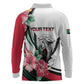 Personalized Sudan Long Sleeve Polo Shirt Sudanese Secretary Bird With Hibiscus - African Pride