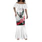 Personalized Sudan Mermaid Dress Sudanese Secretary Bird With Hibiscus - African Pride