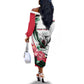 Personalized Sudan Off The Shoulder Long Sleeve Dress Sudanese Secretary Bird With Hibiscus - African Pride