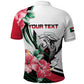 Personalized Sudan Polo Shirt Sudanese Secretary Bird With Hibiscus - African Pride