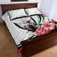 Sudan Quilt Bed Set Sudanese Secretary Bird With Hibiscus - African Pride