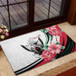 Sudan Rubber Doormat Sudanese Secretary Bird With Hibiscus - African Pride