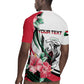 Personalized Sudan Rugby Jersey Sudanese Secretary Bird With Hibiscus - African Pride