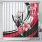 Sudan Shower Curtain Sudanese Secretary Bird With Hibiscus - African Pride