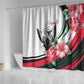 Sudan Shower Curtain Sudanese Secretary Bird With Hibiscus - African Pride