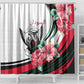 Sudan Shower Curtain Sudanese Secretary Bird With Hibiscus - African Pride