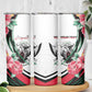 Personalized Sudan Skinny Tumbler Sudanese Secretary Bird With Hibiscus - African Pride