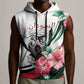 Personalized Sudan Sleeveless Hoodie Sudanese Secretary Bird With Hibiscus - African Pride
