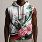 Personalized Sudan Sleeveless Zip Hoodie Sudanese Secretary Bird With Hibiscus - African Pride