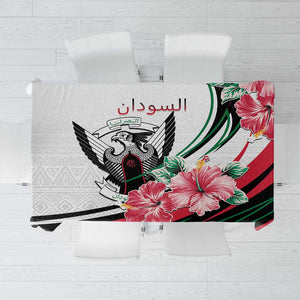 Sudan Tablecloth Sudanese Secretary Bird With Hibiscus - African Pride