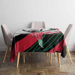 Sudan Tablecloth Sudanese Secretary Bird With Hibiscus - African Pride