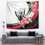 Sudan Tapestry Sudanese Secretary Bird With Hibiscus - African Pride