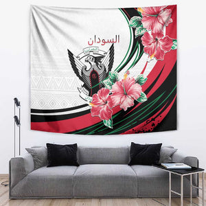 Sudan Tapestry Sudanese Secretary Bird With Hibiscus - African Pride