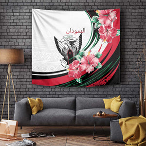 Sudan Tapestry Sudanese Secretary Bird With Hibiscus - African Pride
