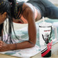 Personalized Sudan Tumbler With Handle Sudanese Secretary Bird With Hibiscus - African Pride