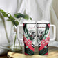 Personalized Sudan Tumbler With Handle Sudanese Secretary Bird With Hibiscus - African Pride