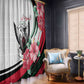 Sudan Window Curtain Sudanese Secretary Bird With Hibiscus - African Pride