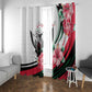 Sudan Window Curtain Sudanese Secretary Bird With Hibiscus - African Pride
