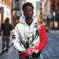 Personalized Sudan Zip Hoodie Sudanese Secretary Bird With Hibiscus - African Pride