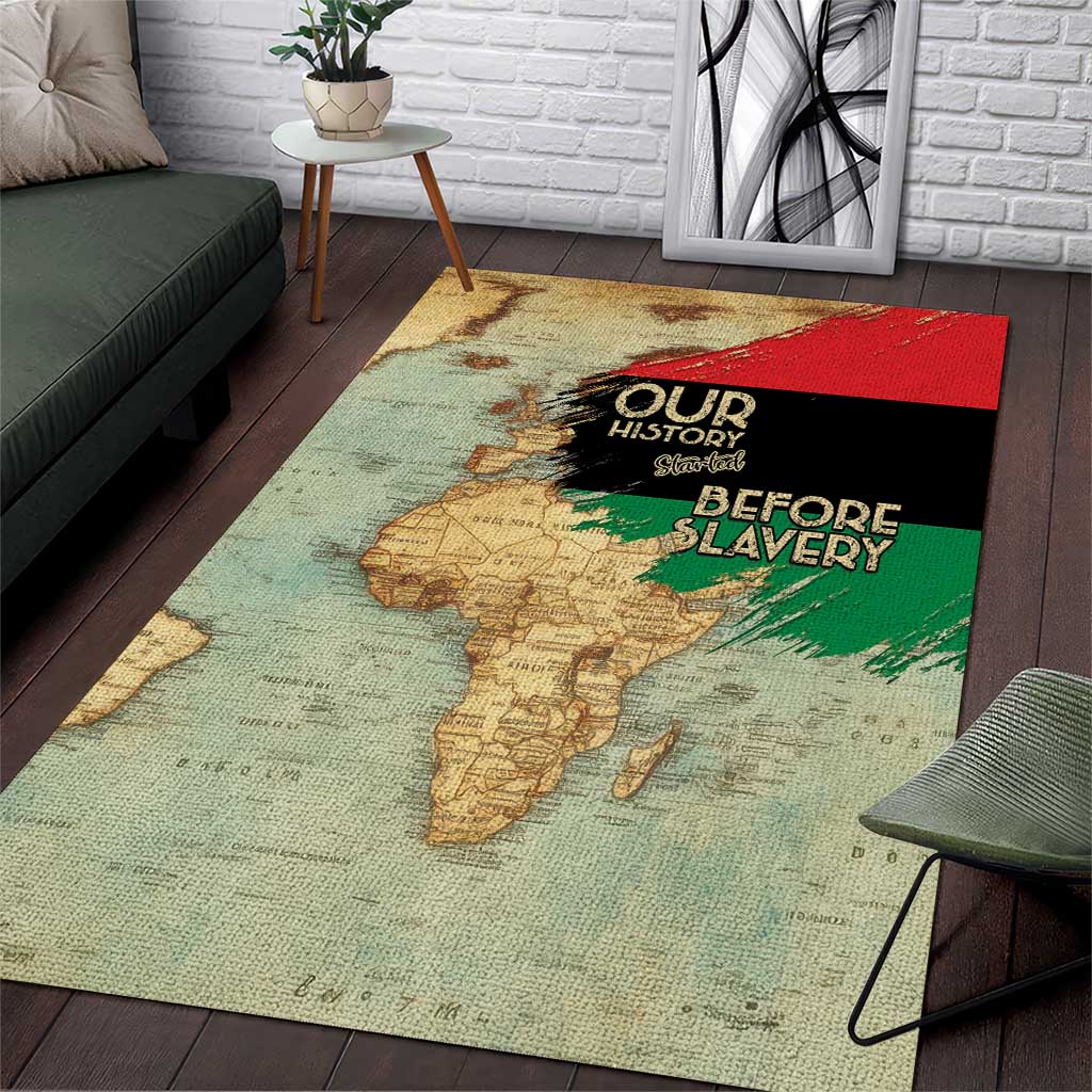 Pan-African Flag Day Area Rug African Map - Vintage Style - African Pride
