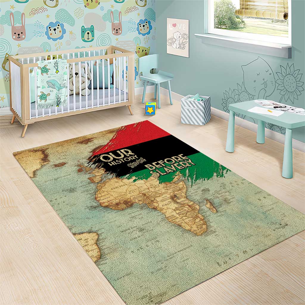 Pan-African Flag Day Area Rug African Map - Vintage Style - African Pride