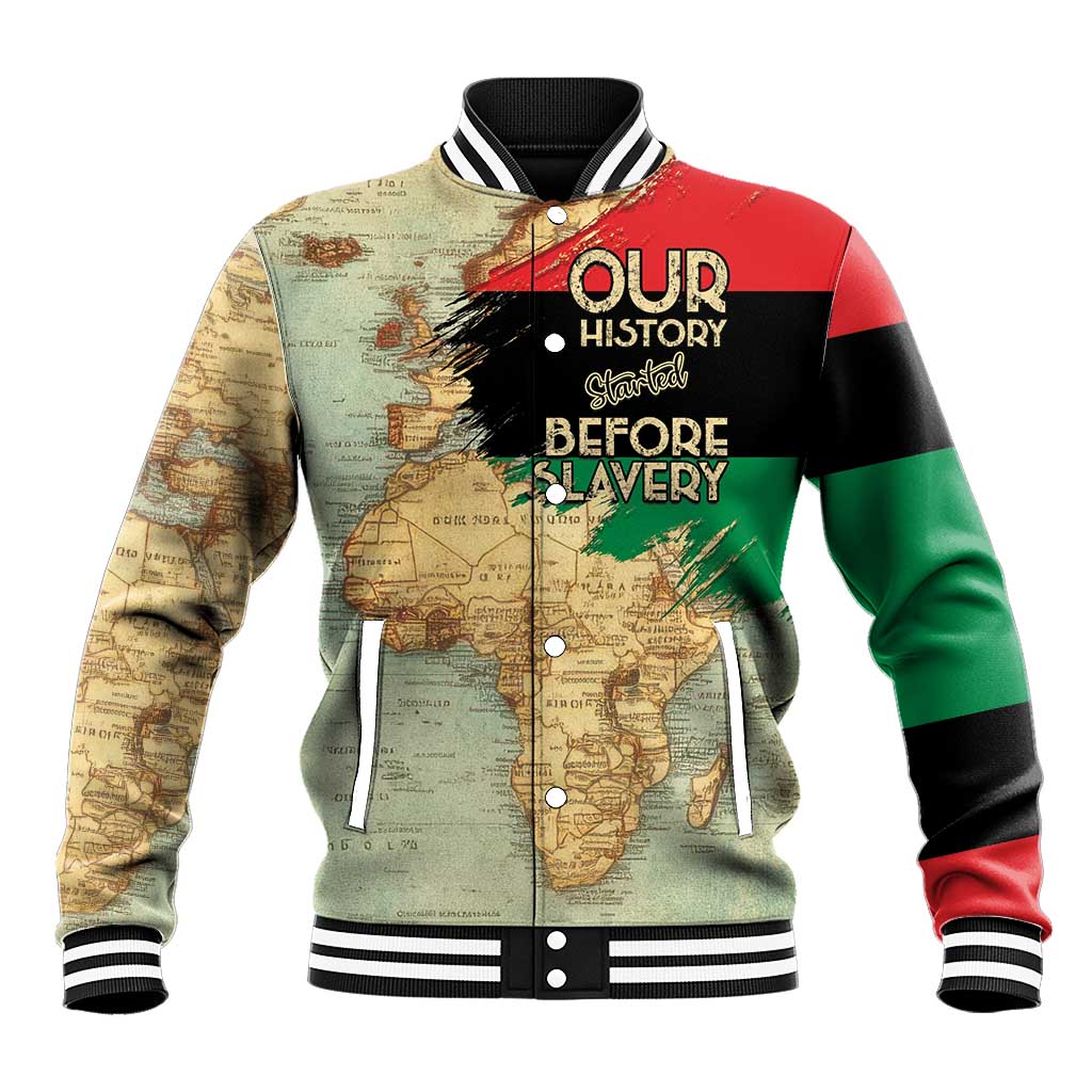 Pan-African Flag Day Baseball Jacket African Map - Vintage Style - African Pride