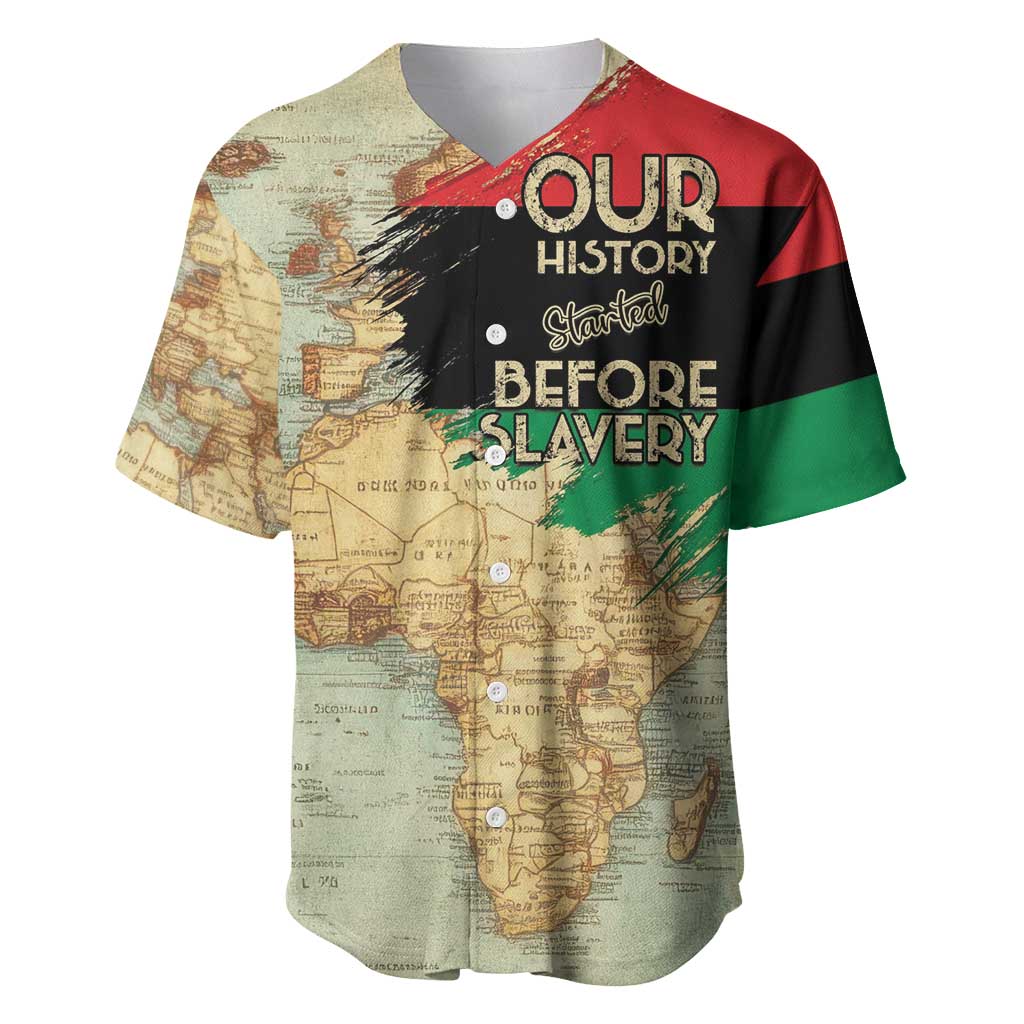 Pan-African Flag Day Baseball Jersey African Map - Vintage Style - African Pride