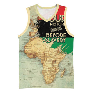 Pan-African Flag Day Basketball Jersey African Map - Vintage Style - African Pride