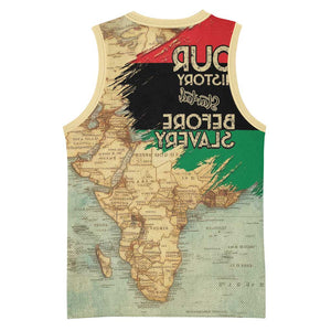 Pan-African Flag Day Basketball Jersey African Map - Vintage Style - African Pride