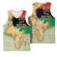 Pan-African Flag Day Basketball Jersey African Map - Vintage Style - African Pride