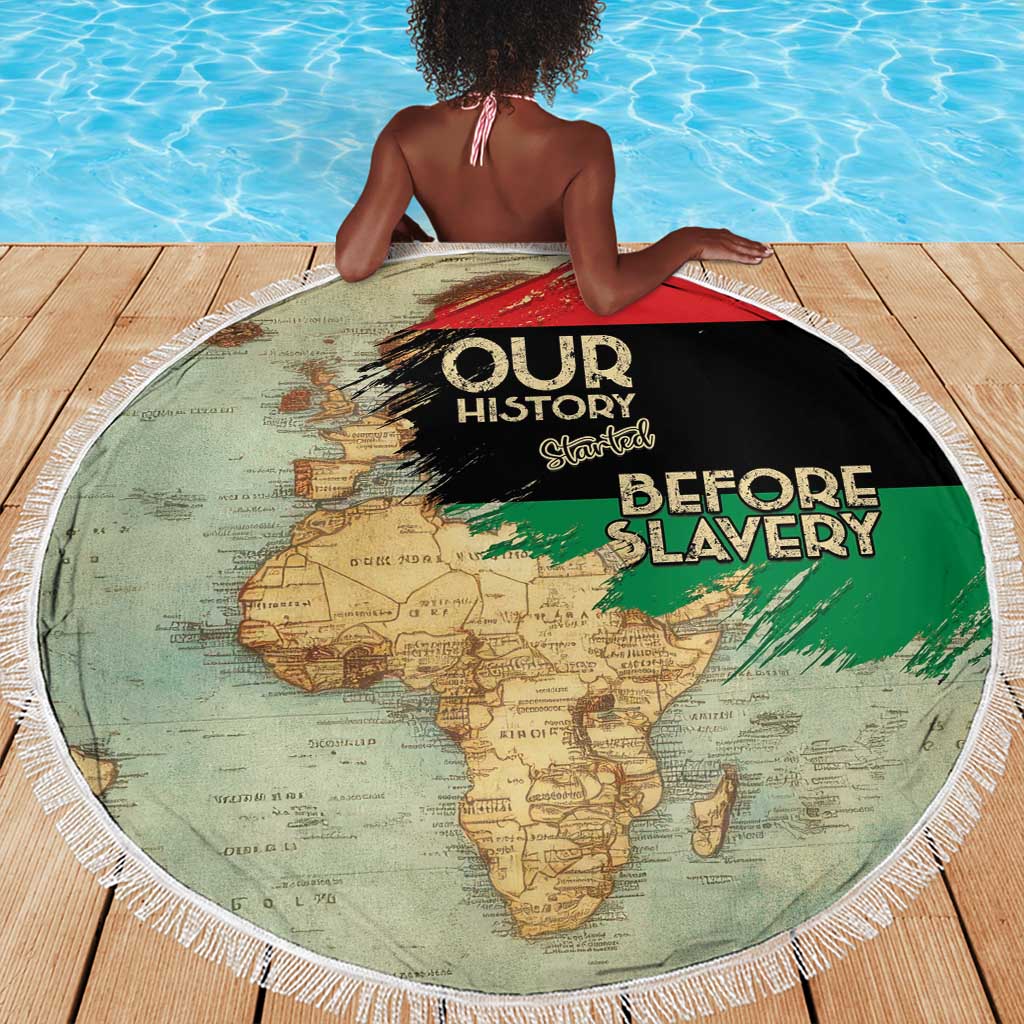 Pan-African Flag Day Beach Blanket African Map - Vintage Style - African Pride