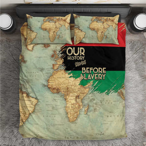 Pan-African Flag Day Bedding Set African Map - Vintage Style - African Pride