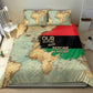 Pan-African Flag Day Bedding Set African Map - Vintage Style - African Pride