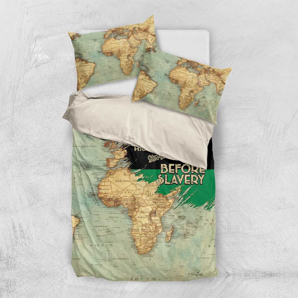 Pan-African Flag Day Bedding Set African Map - Vintage Style - African Pride