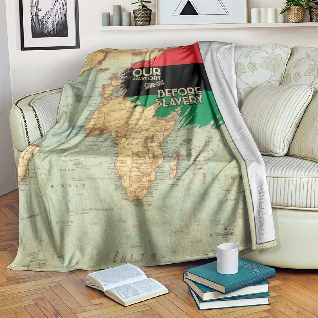 Pan-African Flag Day Blanket African Map - Vintage Style - African Pride