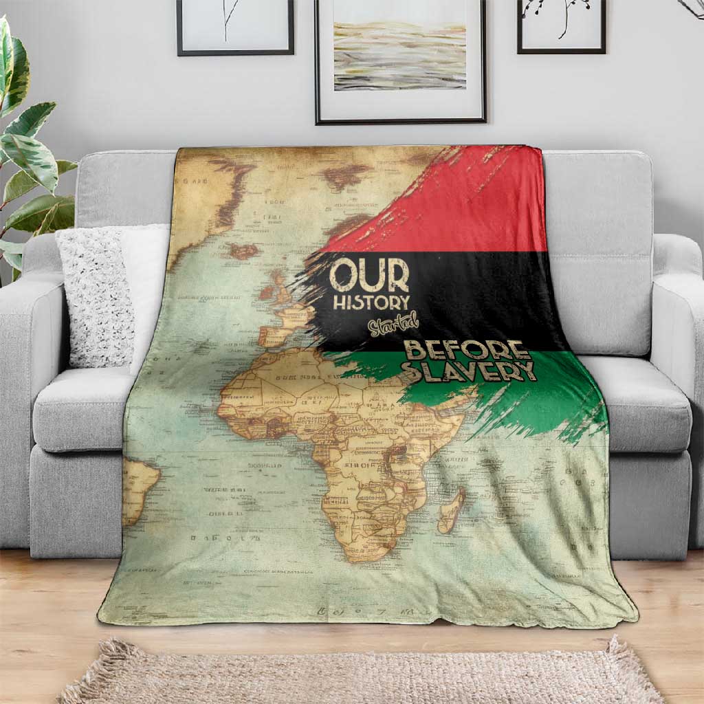 Pan-African Flag Day Blanket African Map - Vintage Style - African Pride