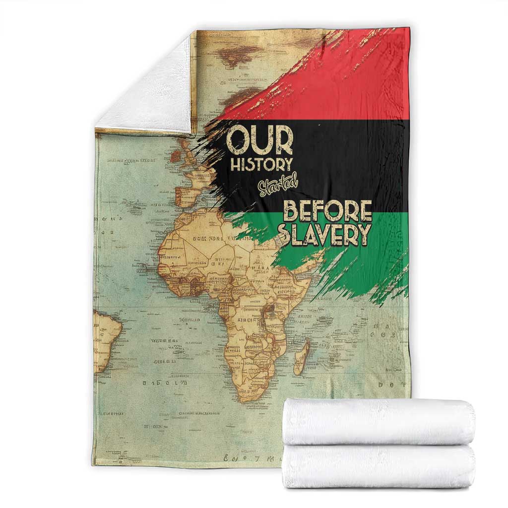 Pan-African Flag Day Blanket African Map - Vintage Style - African Pride