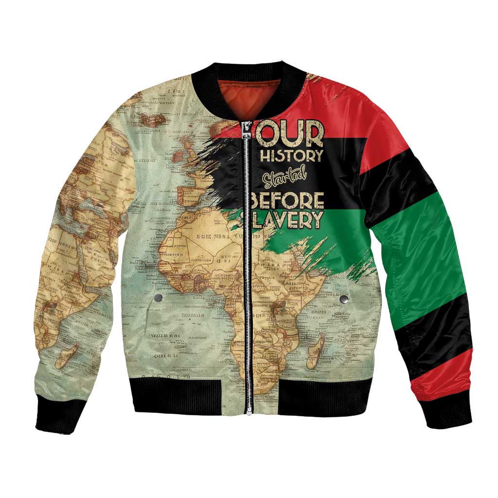 Pan-African Flag Day Bomber Jacket African Map - Vintage Style - African Pride
