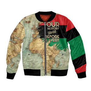 Pan-African Flag Day Bomber Jacket African Map - Vintage Style - African Pride
