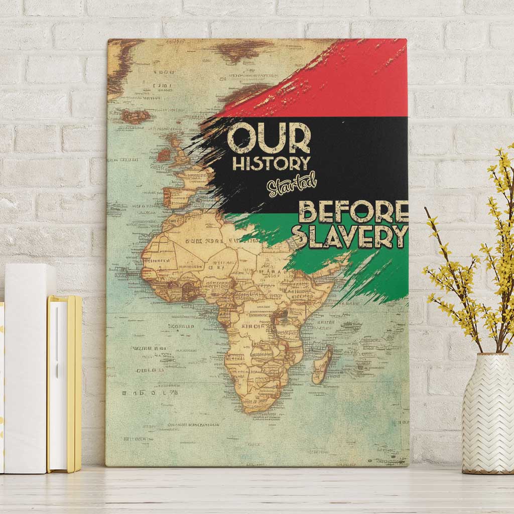 Pan-African Flag Day Canvas Wall Art African Map - Vintage Style - African Pride