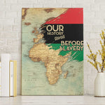Pan-African Flag Day Canvas Wall Art African Map - Vintage Style - African Pride