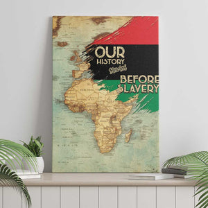 Pan-African Flag Day Canvas Wall Art African Map - Vintage Style - African Pride