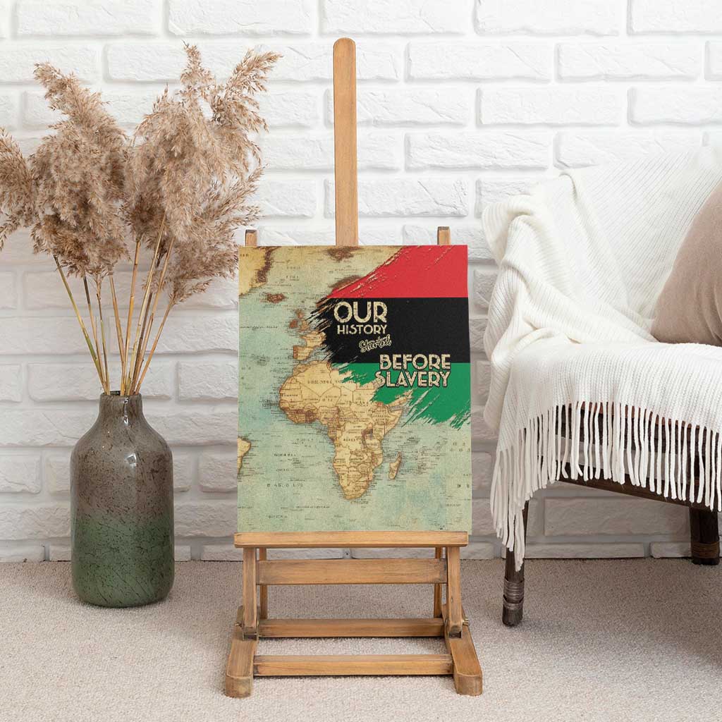Pan-African Flag Day Canvas Wall Art African Map - Vintage Style - African Pride