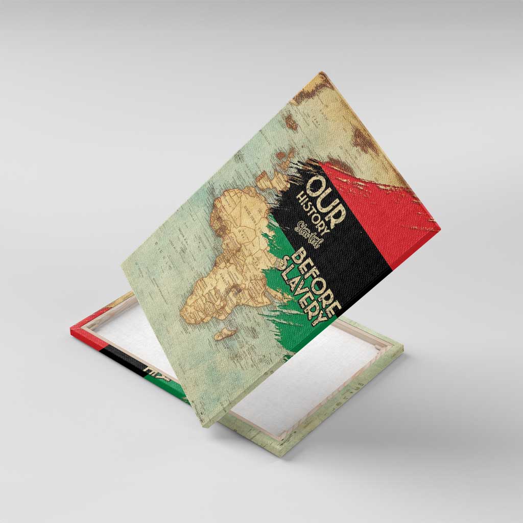 Pan-African Flag Day Canvas Wall Art African Map - Vintage Style - African Pride