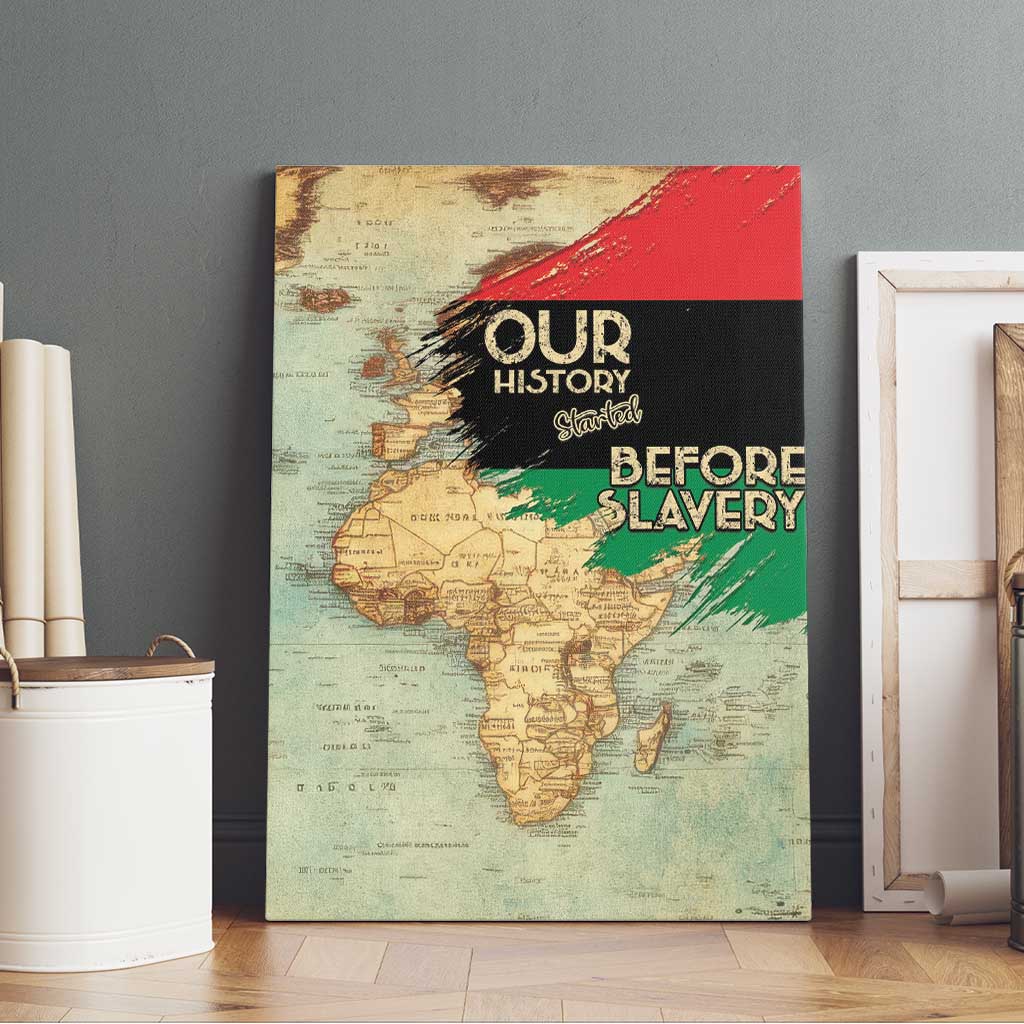 Pan-African Flag Day Canvas Wall Art African Map - Vintage Style - African Pride
